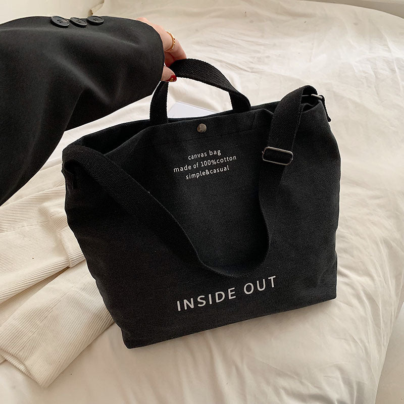 Casual Fashion Totes Alphabet Print Shoulder Bag