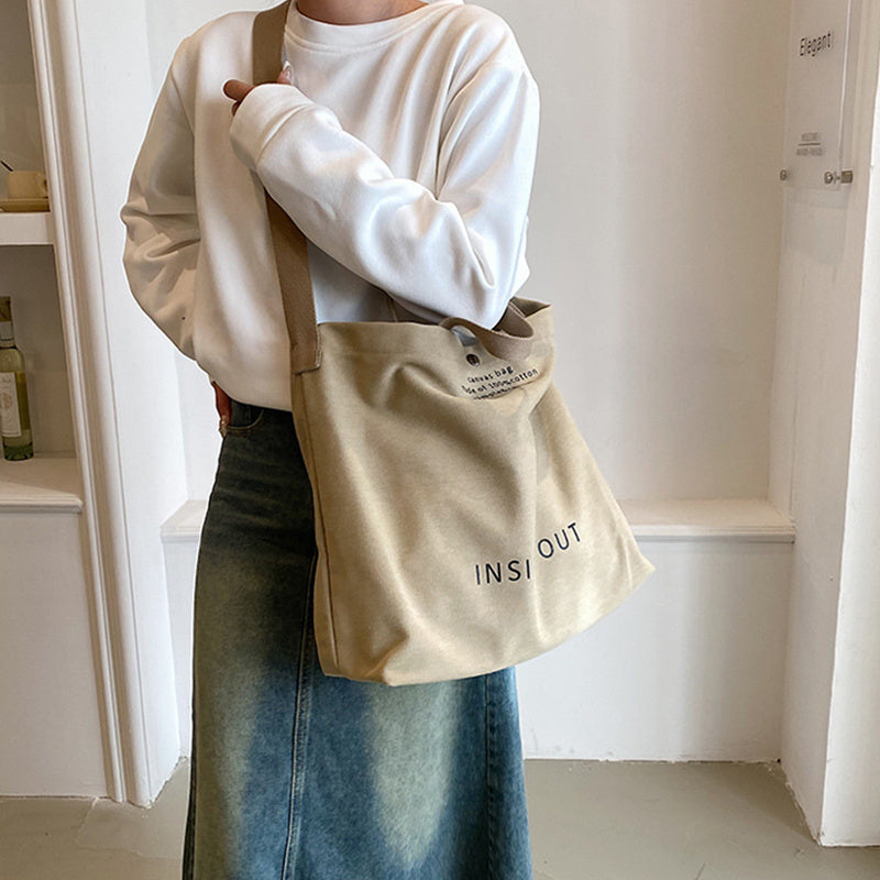 Casual Fashion Totes Alphabet Print Shoulder Bag