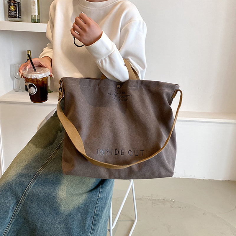 Casual Fashion Totes Alphabet Print Shoulder Bag