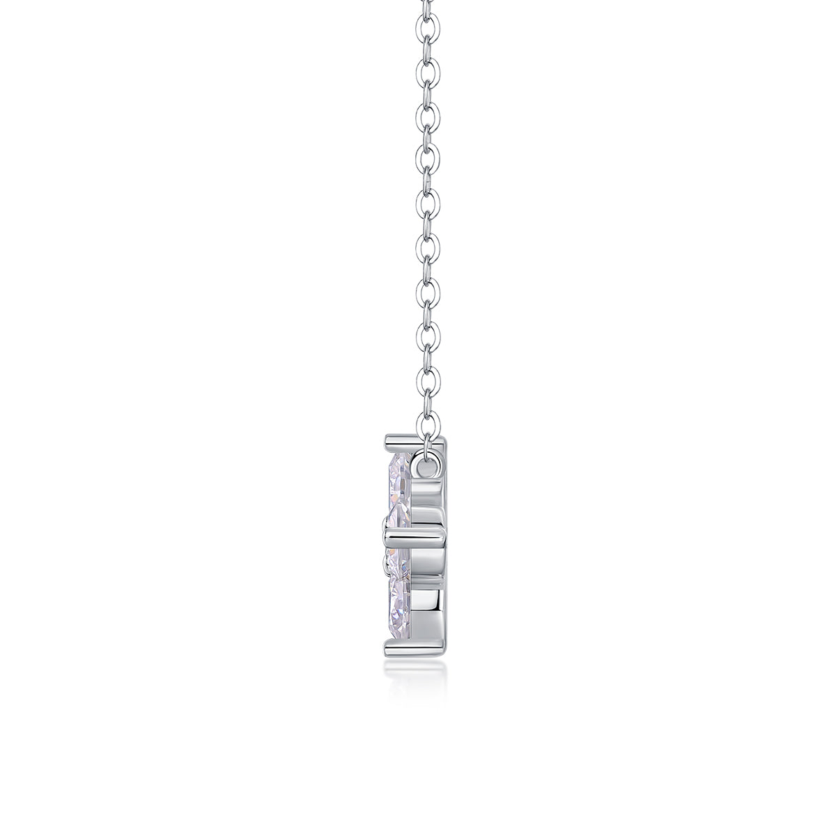 Lucky Four-Leaf Clover — Signature Sterling Silver Pendant Necklace (Luxury Moissanite)