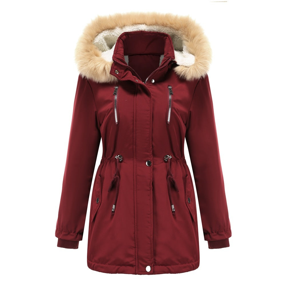 Detachable Hooded Fleece Winter Coat