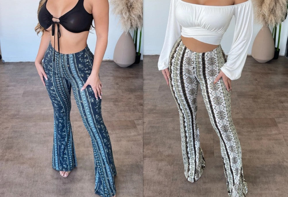 High Elastic Tight Pants Slim Print