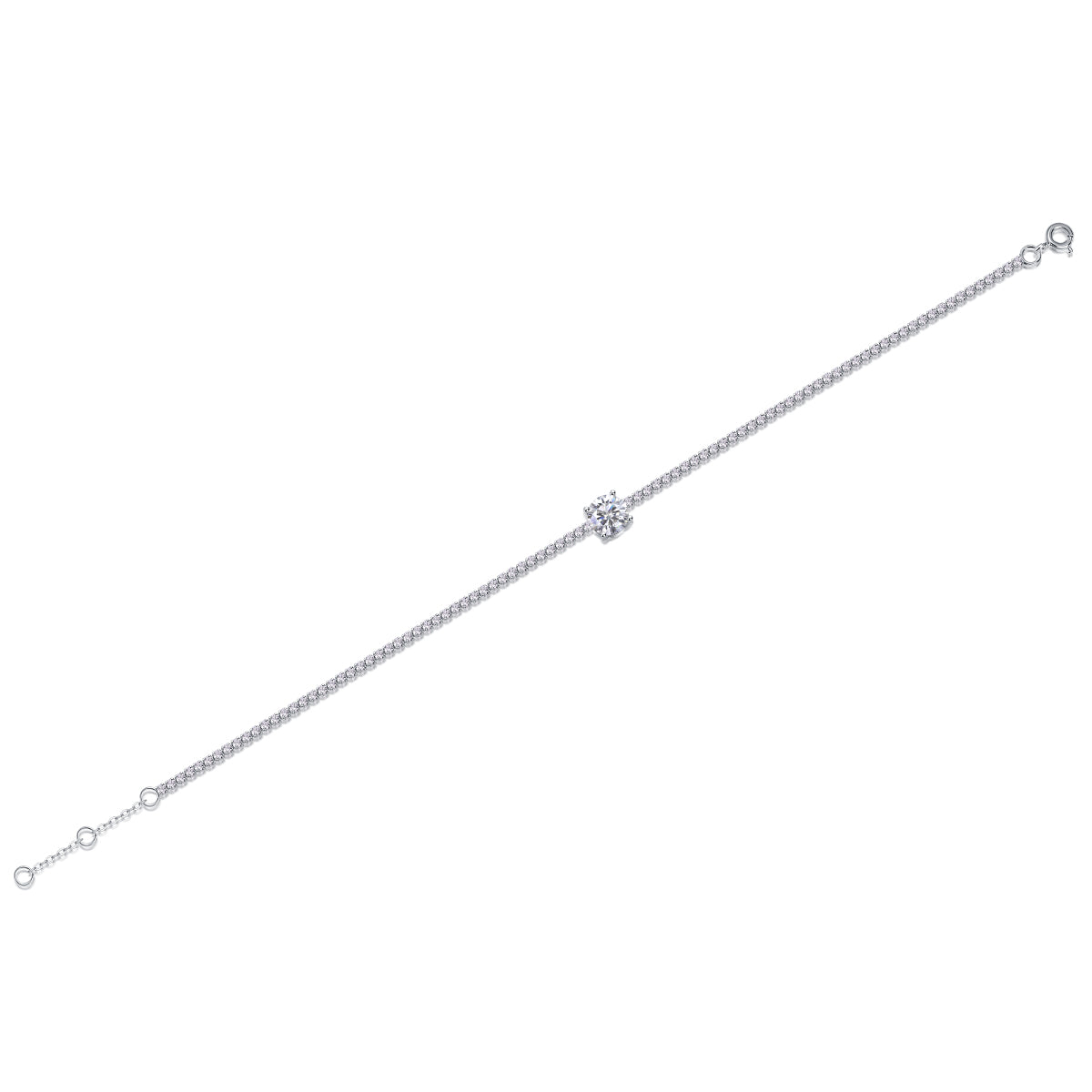 Dawn — Signature Sterling Silver Bracelet (Luxury Moissanite)