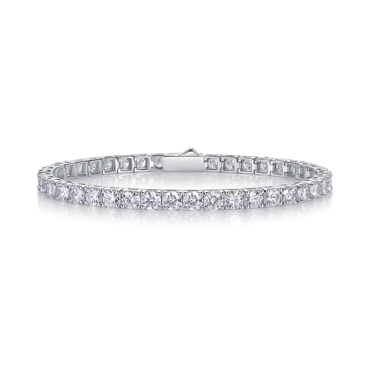 Gravitation — Signature Sterling Silver Bracelet (Luxury Moissanite)