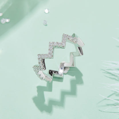 Signature Sterling Silver Ring — Top-Quality Moissanite