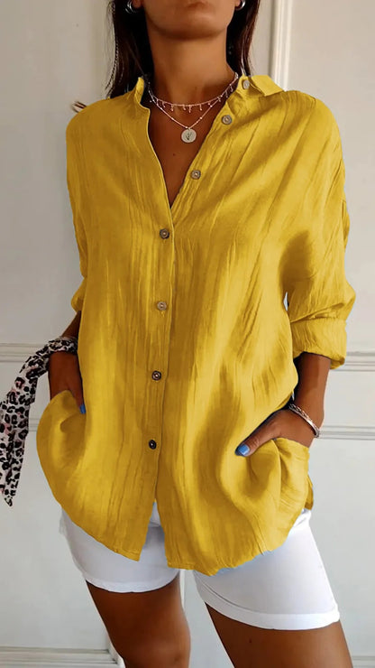 Lapel Long Sleeve Shirt