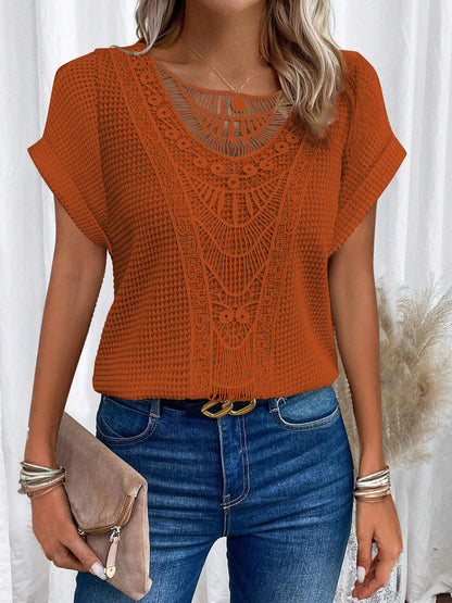 Hollow Out Short-sleeved T-shirt