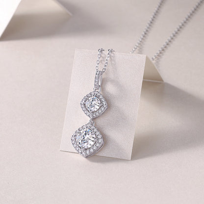 Snowy Wonderland — Signature Sterling Silver Pendant Necklace (1 Carat, Luxury Moissanite)