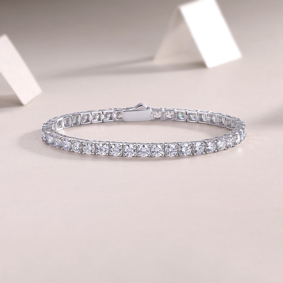 Gravitation — Signature Sterling Silver Bracelet (Luxury Moissanite)