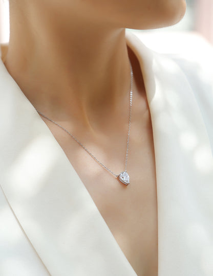 Water Drop — Signature Sterling Silver Pendant Necklace (Luxury Moissanite)