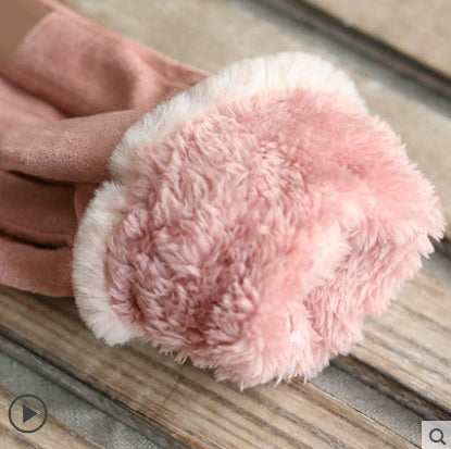 Velvet-Lined Korean Style Touchscreen Gloves