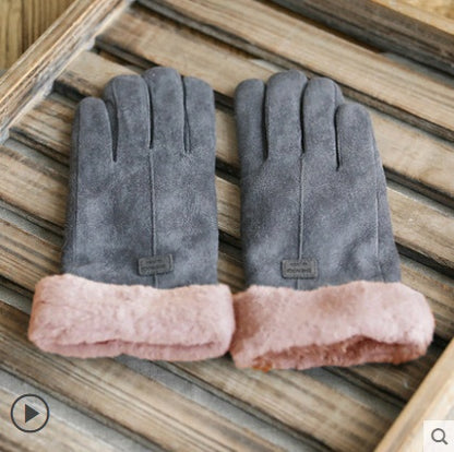 Velvet-Lined Korean Style Touchscreen Gloves