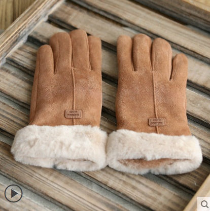 Velvet-Lined Korean Style Touchscreen Gloves