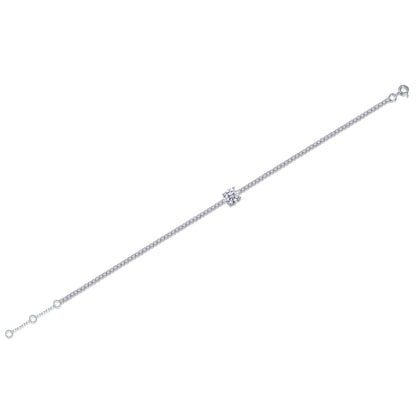 Dawn Dew Beads — Signature Sterling Silver Bracelet (Luxury Moissanite)