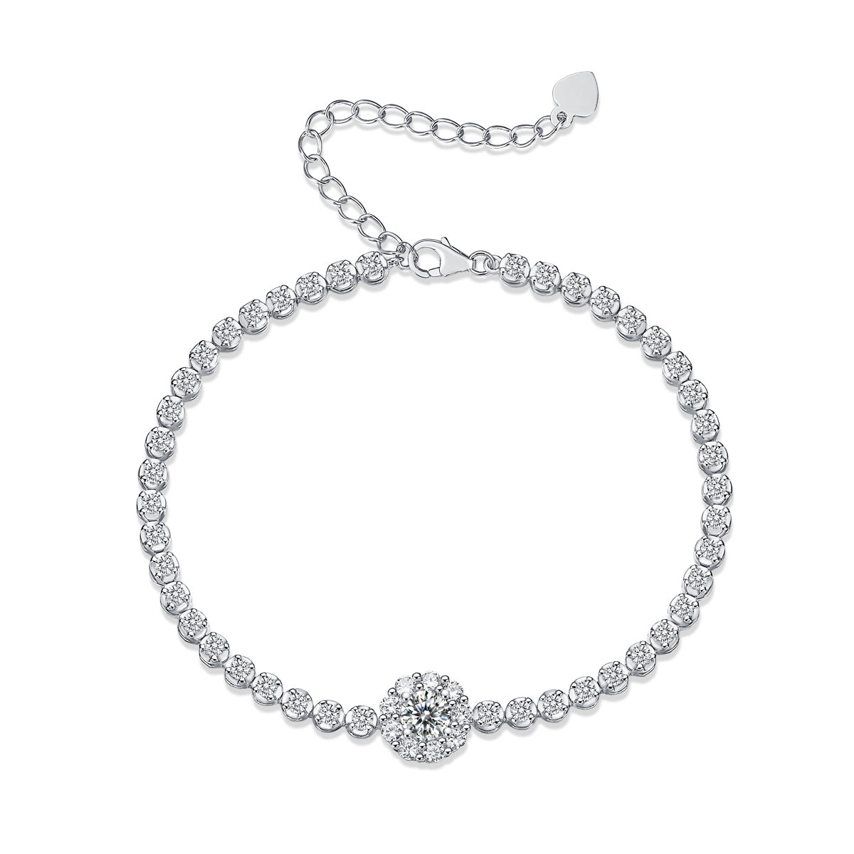 The Bridge Of Magpies — Signature Sterling Silver Bracelet (Luxury Moissanite)