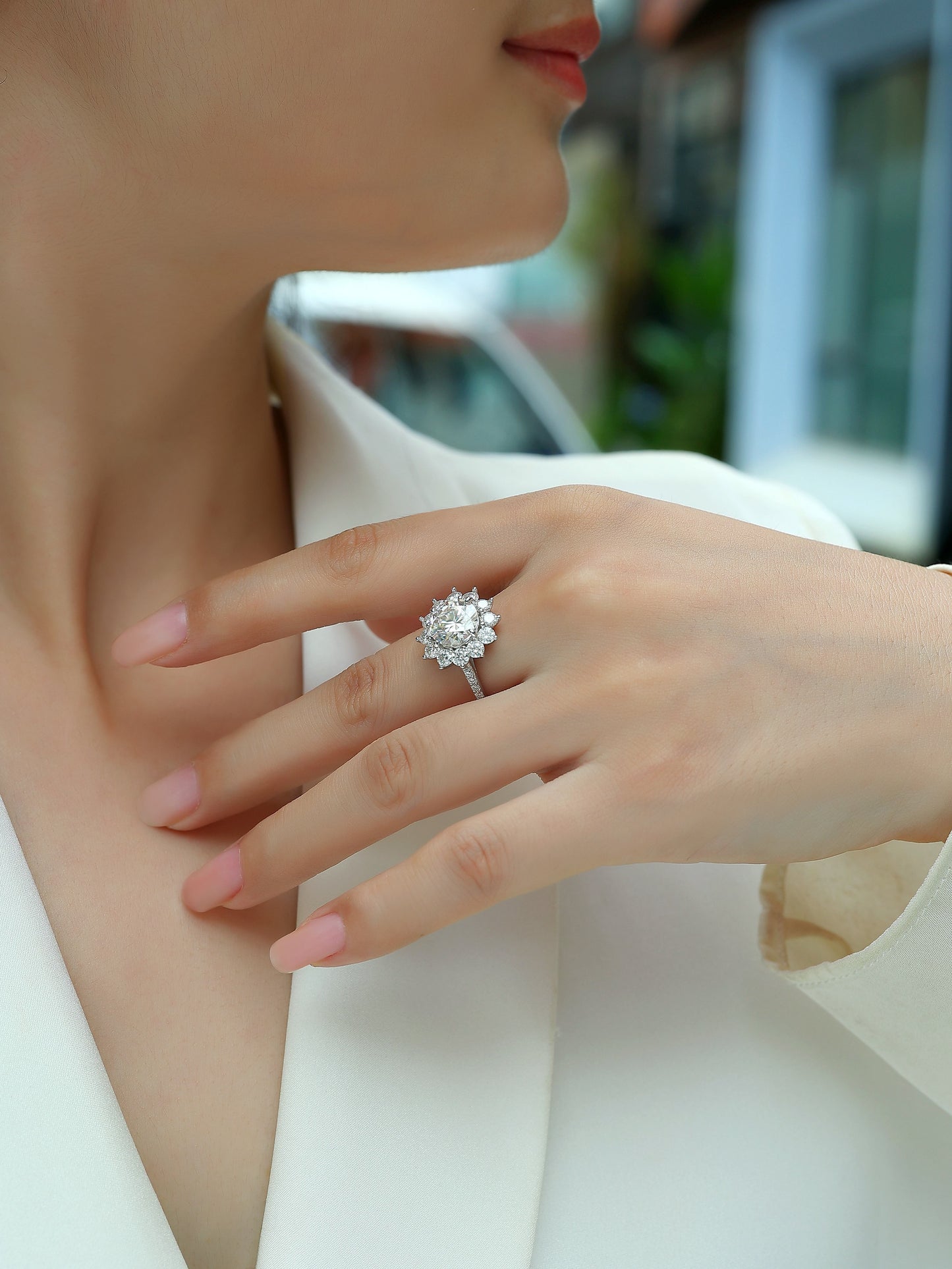 Sunflower — Signature Sterling Silver Ring (3 Carats)