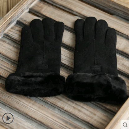 Velvet-Lined Korean Style Touchscreen Gloves
