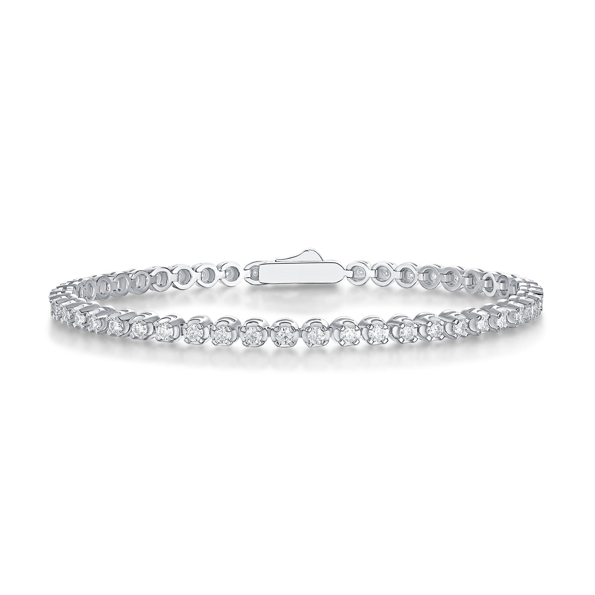 Starlight — Signature Sterling Silver Bracelet (Luxury Moissanite)