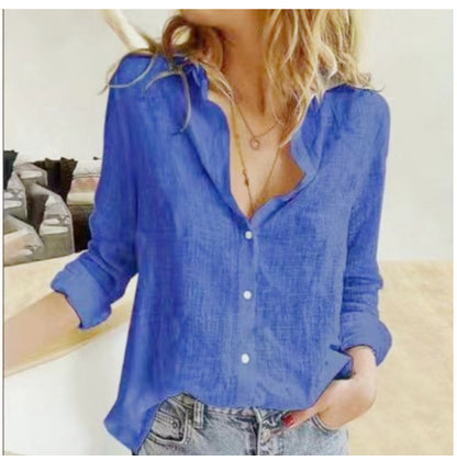 Loose Button Lapel Cardigan Top