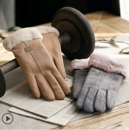Velvet-Lined Korean Style Touchscreen Gloves
