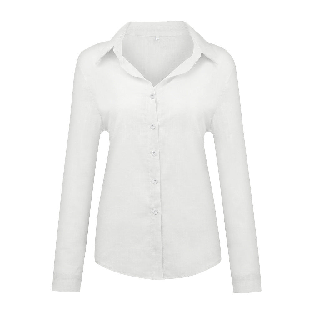 Loose Button Lapel Cardigan Top
