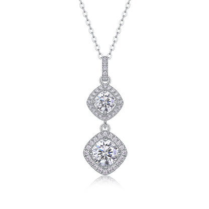 Snowy Wonderland — Signature Sterling Silver Pendant Necklace (1 Carat, Luxury Moissanite)