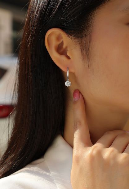 Jumping Wind — Signature Sterling Silver Stud Earrings (1 Carat)