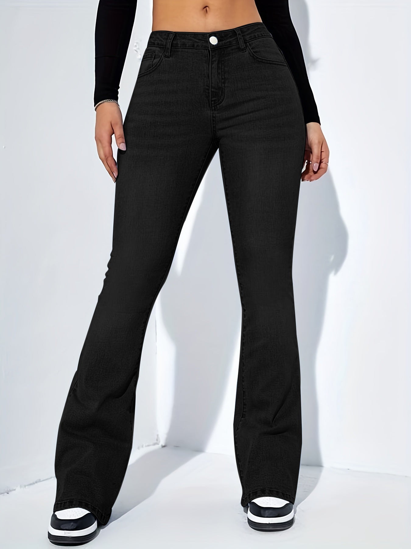 Slim-fit Jeans Pants With Flared Design