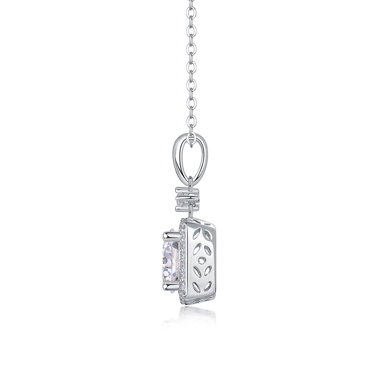 Innocent Mary — Signature Sterling Silver Pendant Necklace (Luxury Moissanite)