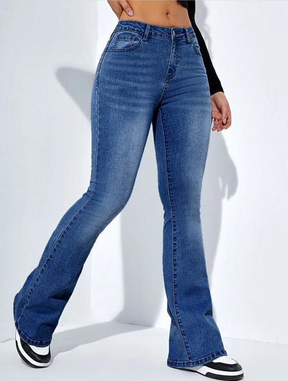 Slim-fit Jeans Pants With Flared Design