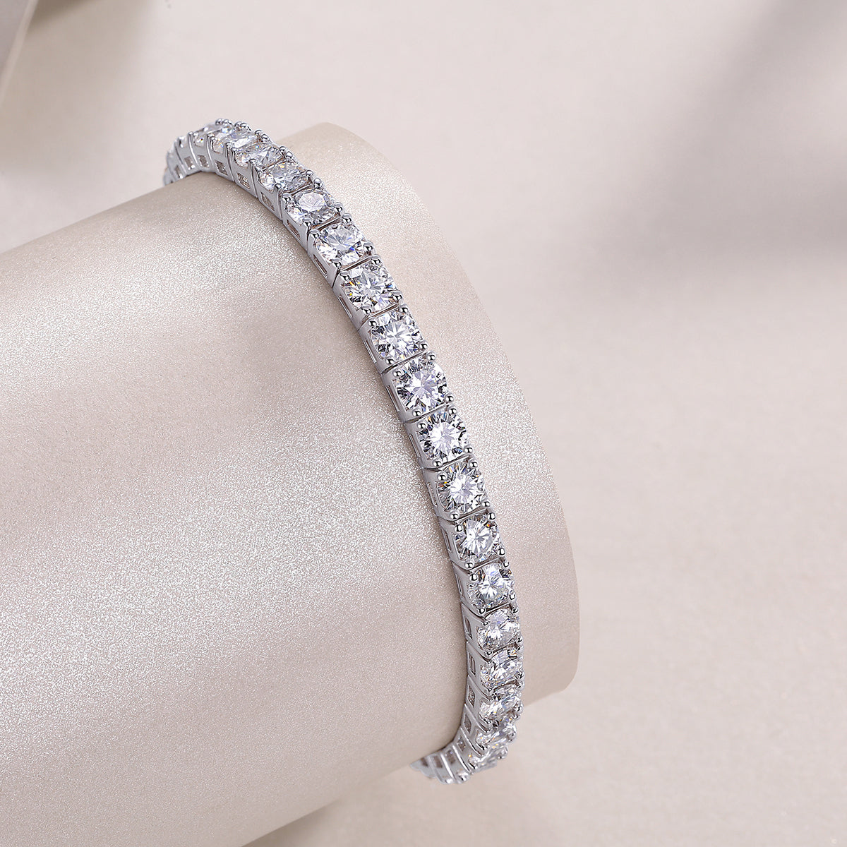 Gravitation — Signature Sterling Silver Bracelet (Luxury Moissanite)