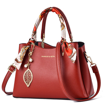 Shoulder Bag With Leaf Pendant
