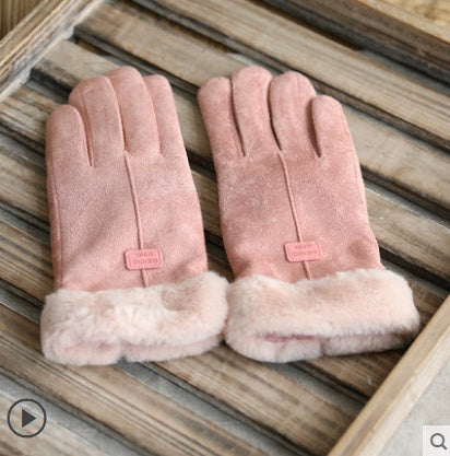Velvet-Lined Korean Style Touchscreen Gloves