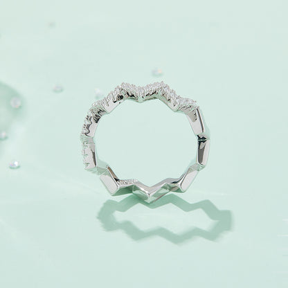 Signature Sterling Silver Ring — Top-Quality Moissanite