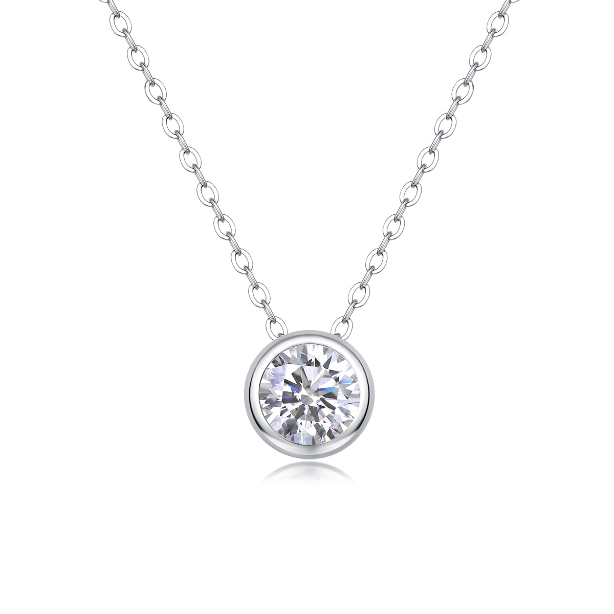 Purity — Signature Sterling Silver Pendant Necklace (1 Carat, Luxury Moissanite)
