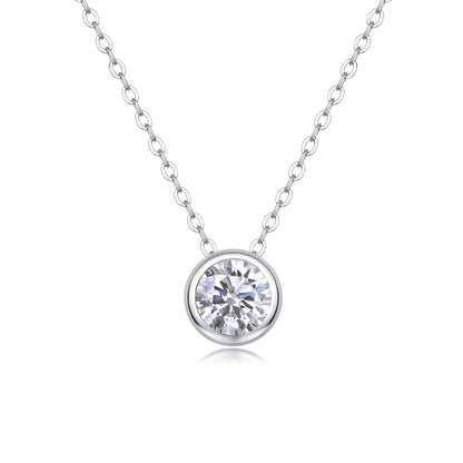 Purity — Signature Sterling Silver Pendant Necklace (1 Carat, Luxury Moissanite)