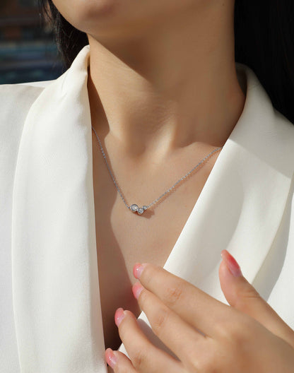 White Dew — Signature Sterling Silver Pendant Necklace (Luxury Moissanite)