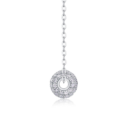 Meet At This Moment — Signature Sterling Silver Pendant Necklace (Luxury Moissanite)
