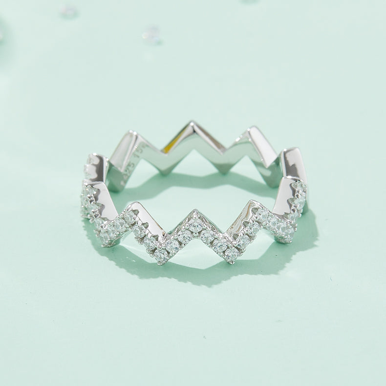 Signature Sterling Silver Ring — Top-Quality Moissanite