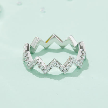 Signature Sterling Silver Ring — Top-Quality Moissanite