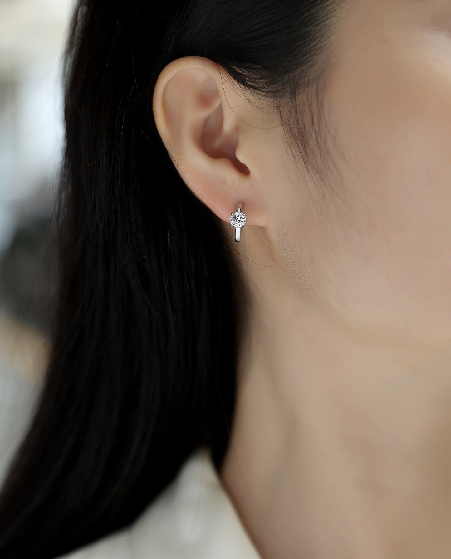 Set Out From The Heart — Signature Sterling Silver Stud Earrings (0.5 Carat)