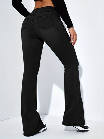 Slim-fit Jeans Pants With Flared Design