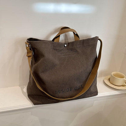 Casual Fashion Totes Alphabet Print Shoulder Bag