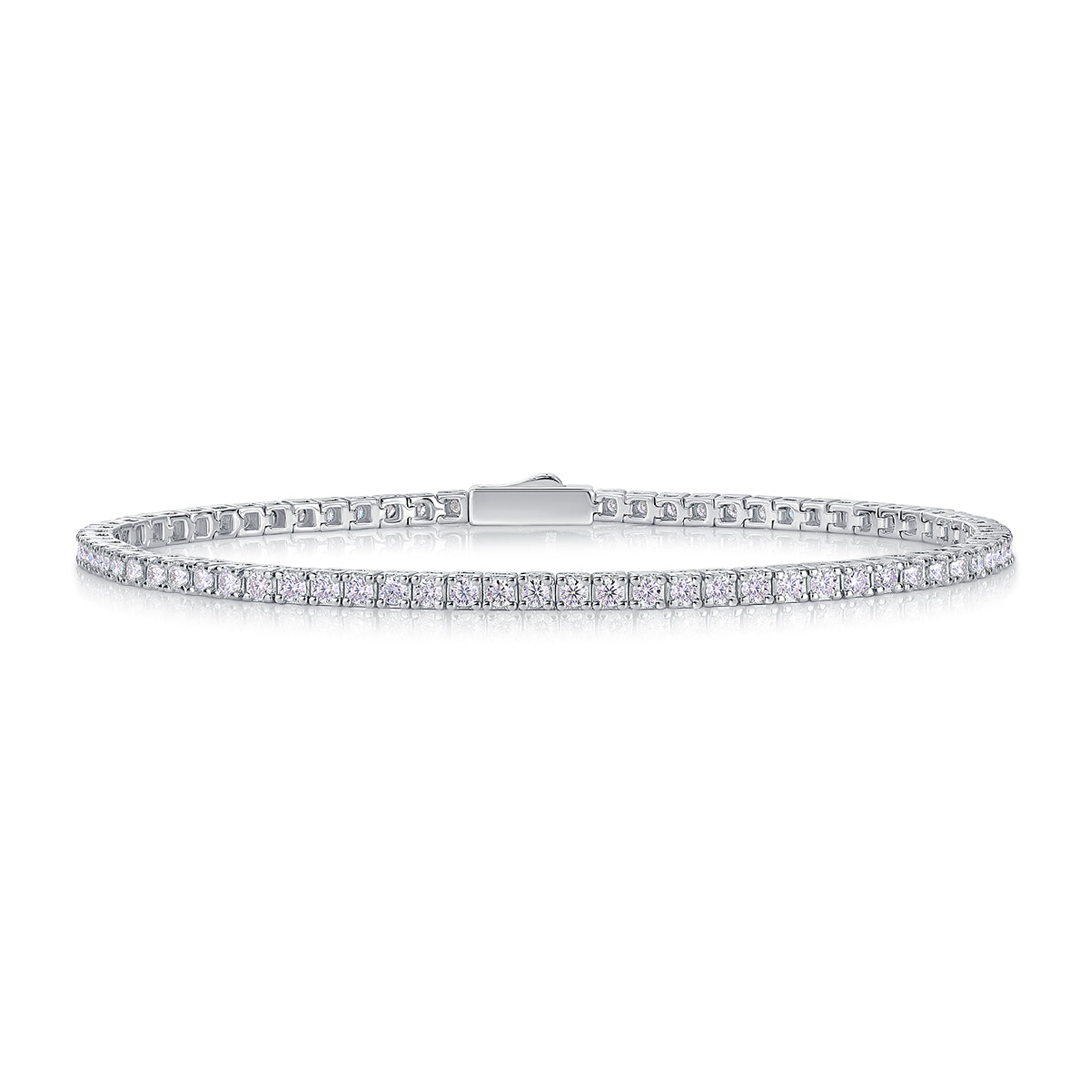 One Of A Kind — Signature Sterling Silver Bracelet (Luxury Moissanite)