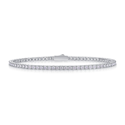 One Of A Kind — Signature Sterling Silver Bracelet (Luxury Moissanite)