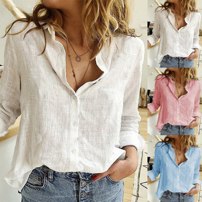Loose Button Lapel Cardigan Top