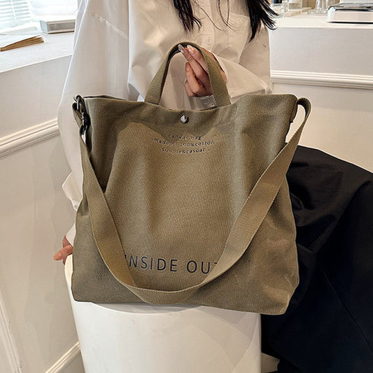 Casual Fashion Totes Alphabet Print Shoulder Bag