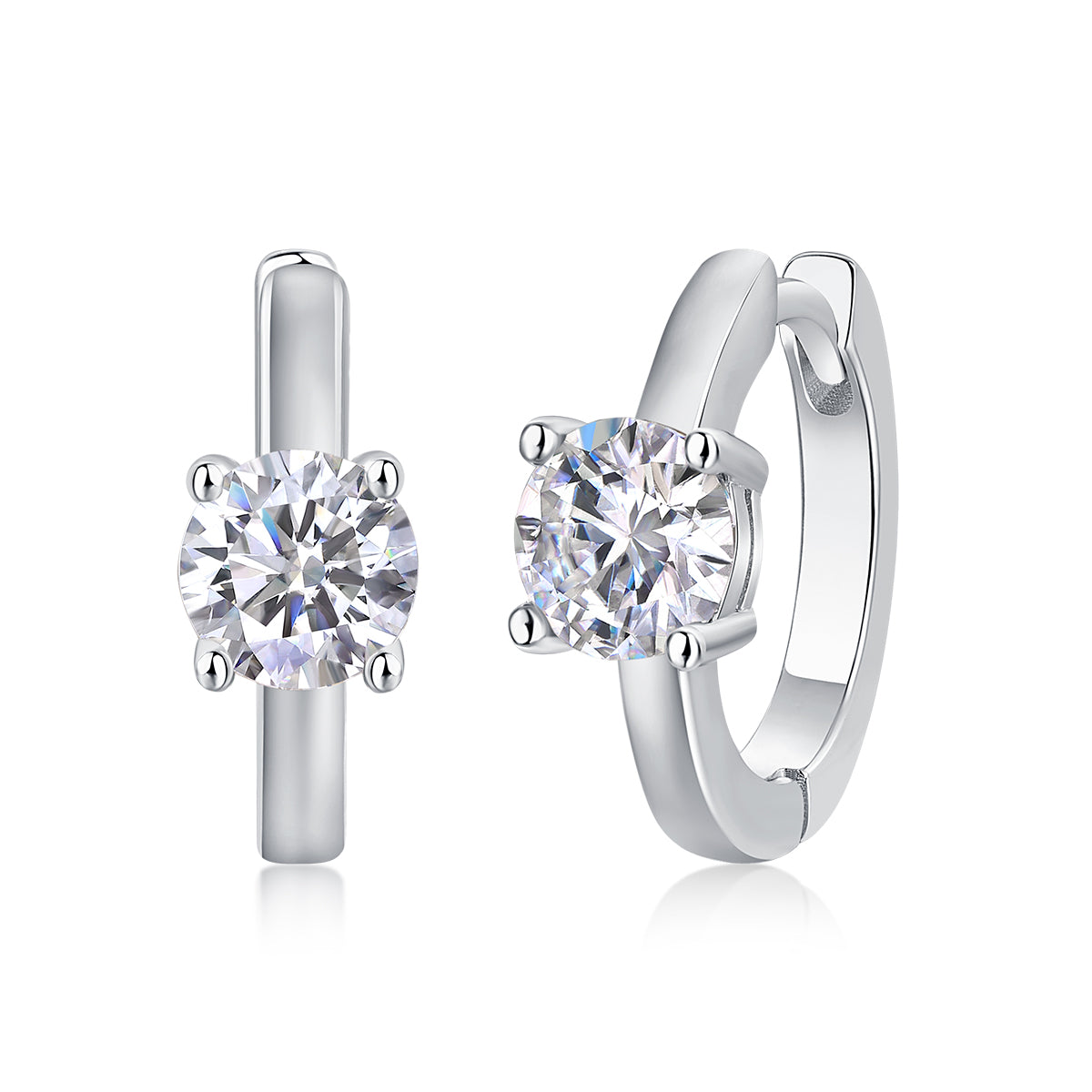 Set Out From The Heart — Signature Sterling Silver Stud Earrings (0.5 Carat)
