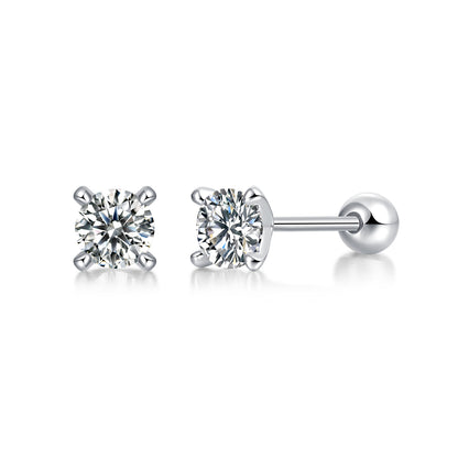 Time Imprint — Signature Sterling Silver Stud Earrings (0.5 Carat)