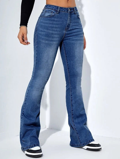 Slim-fit Jeans Pants With Flared Design